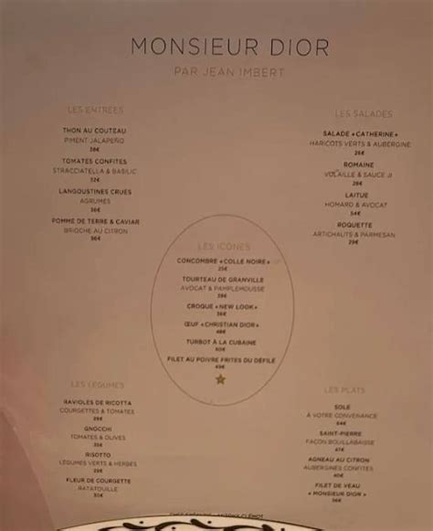 dior store france|Dior restaurant Paris menu.